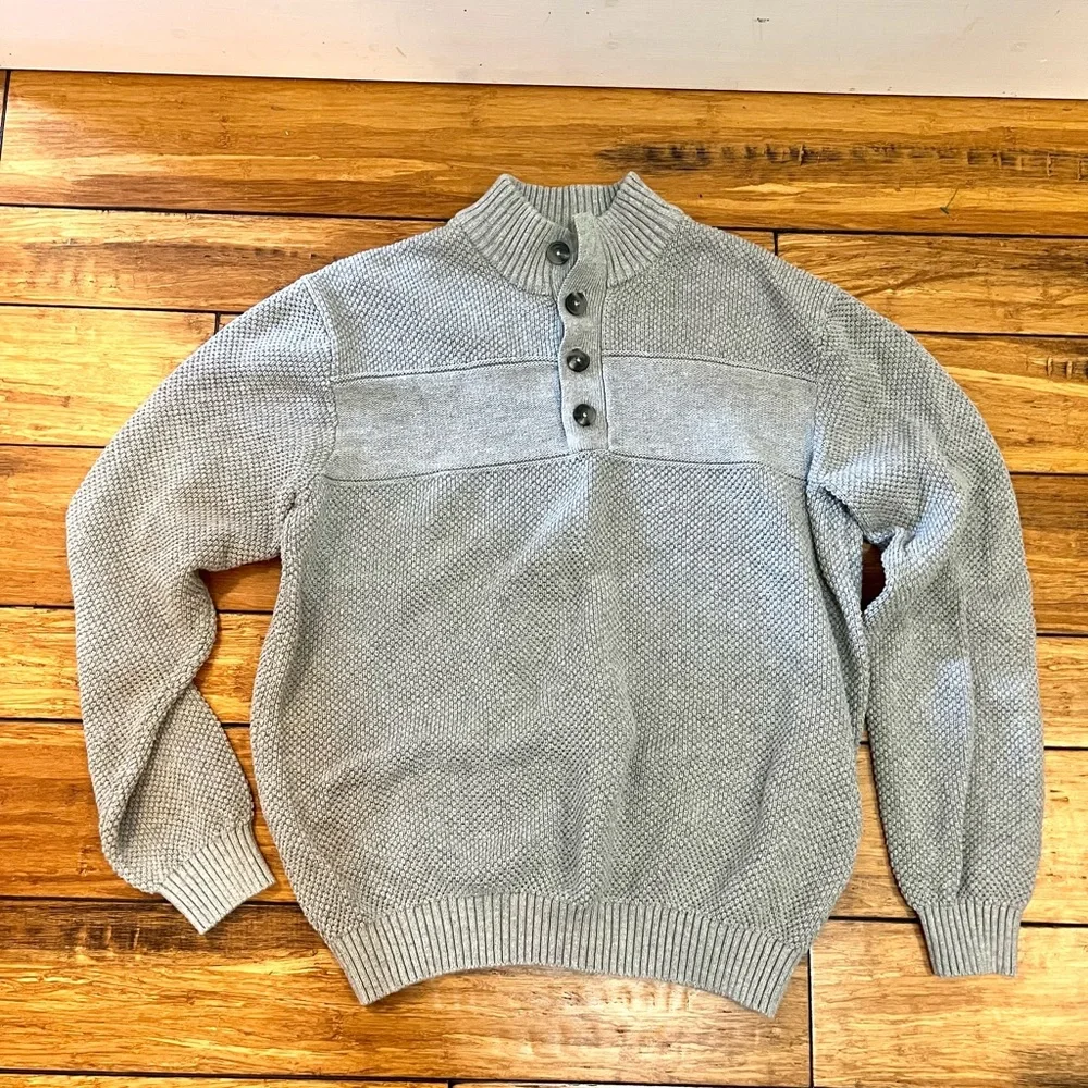 Izod button collar pullover sweater xl cotton